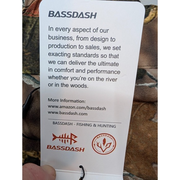 BassDash Men's Camo Pants Walker Waterproof 42x32 Hunting Fishing Ankle Zip NWT - Picture 2 of 16